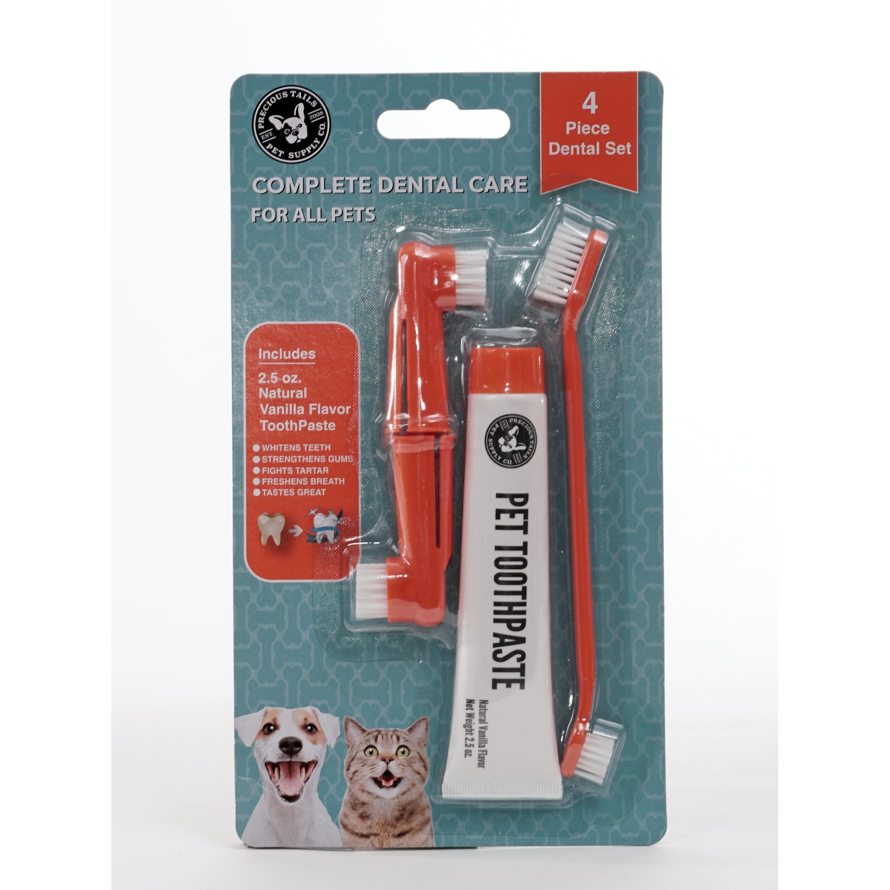 Precious Tails 4 Piece Dog & Cat Dental Kit