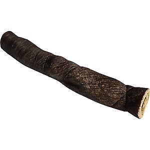 QT Dog Water Buffalo Cheek Roll with Hair Dog Chew, 10 to 12-inch