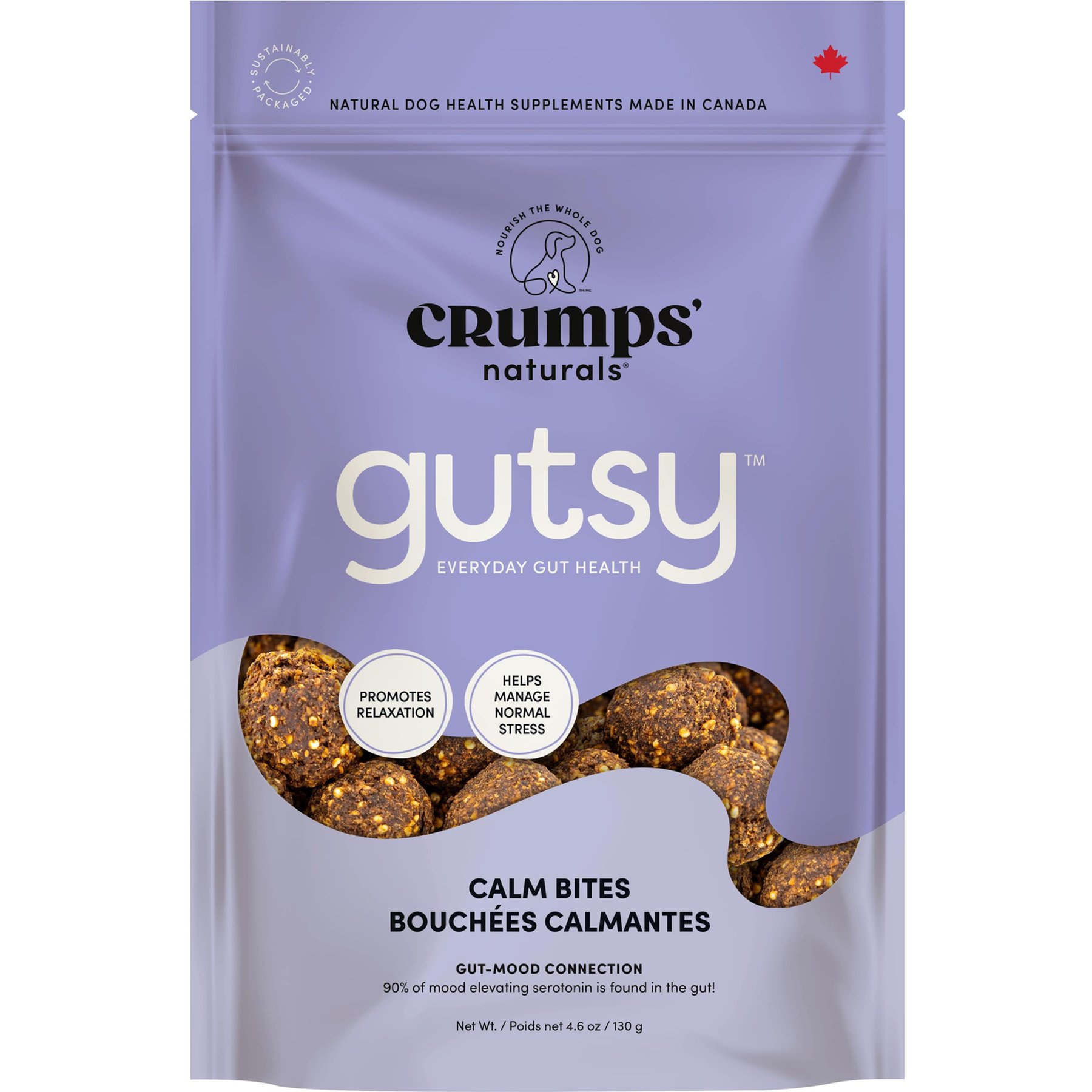 Crumps' Naturals Gutsy Calm Bites Sweet Potato Dog Treats, 4.6-oz bag