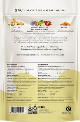 Show full view: Crumps' Naturals Gutsy Happy Bites Chicken Dog Treats, 10-oz bag slide 10 of 10