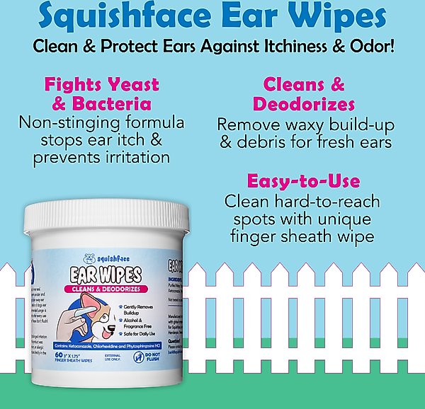 Show full view: Squishface Individual Finger Sheath Dog Ear Wipes, 60 count slide 7 of 8