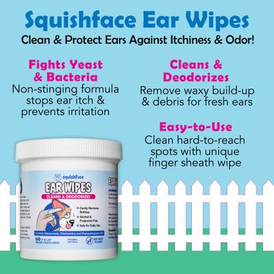 Show full view: Squishface Individual Finger Sheath Dog Ear Wipes, 60 count slide 7 of 8