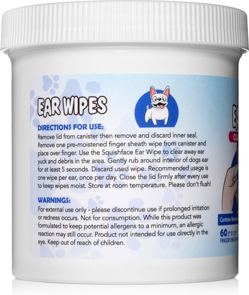 Show full view: Squishface Individual Finger Sheath Dog Ear Wipes, 60 count slide 6 of 8