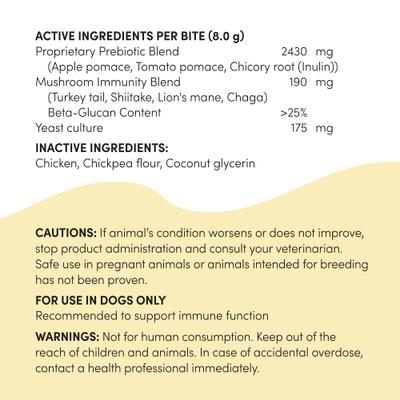 Show full view: Crumps' Naturals Gutsy Immune Bites Chicken Dog Treats, 10-oz bag slide 3 of 10
