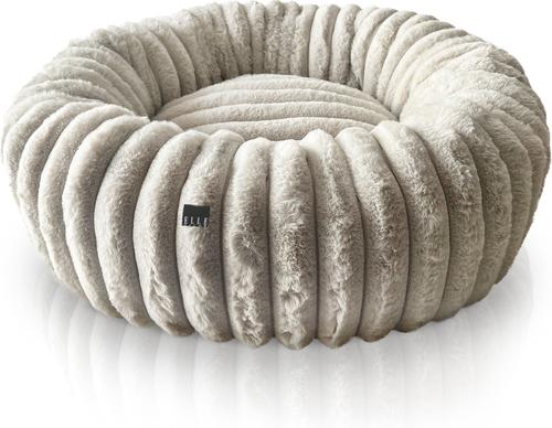 Show full view: Elle Round Wide Wale Cuddler Dog & Cat Bed, Gray slide 3 of 8