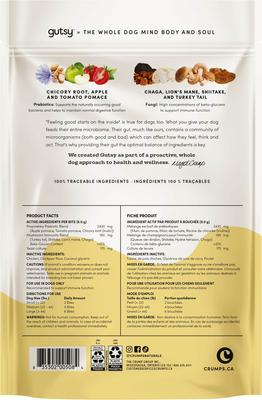 Show full view: Crumps' Naturals Gutsy Immune Bites Chicken Dog Treats, 10-oz bag slide 10 of 10