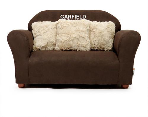 Show full view: Keet Personalized Mini Plush Sofa & Accent Pillows Furniture Style Cat Bed, Brown slide 4 of 9