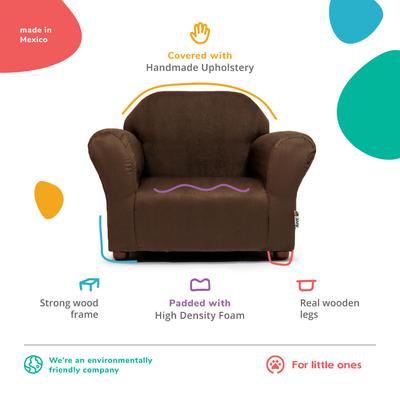 Show full view: Keet Personalized Mini Plush Chair & Accent Pillow Furniture Style Cat Bed, Brown slide 6 of 9