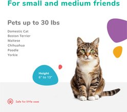 Keet Mini Plush Sofa & Accent Pillows Furniture Style Cat Bed, Charcoal slide 2 of 9