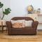 Show in main carousel: Keet Mini Plush Sofa & Accent Pillows Furniture Style Cat Bed, Brown slide 1 of 9