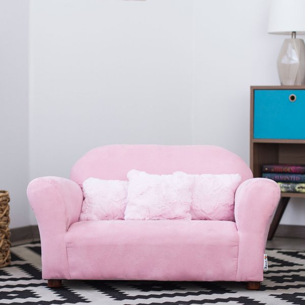 Keet Mini Plush Sofa & Accent Pillows Furniture Style Cat Bed