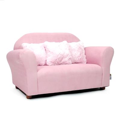 Show full view: Keet Mini Plush Sofa & Accent Pillows Furniture Style Cat Bed, Pink slide 3 of 8
