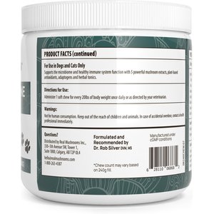 Real Mushrooms Mushroom Immune Chews Supplement for Dogs & Cats, 60 count