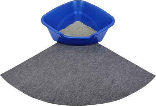 Show full view: Drymate Corner Ridged Cat Litter Trapping Mat, Grey, 29.5-in x 29.5-in slide 6 of 12