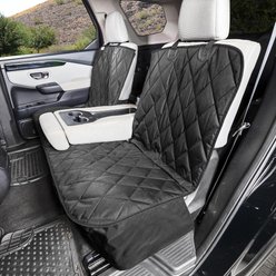 4Knines Rear Fitted Split Seat Cover, Black, Regular