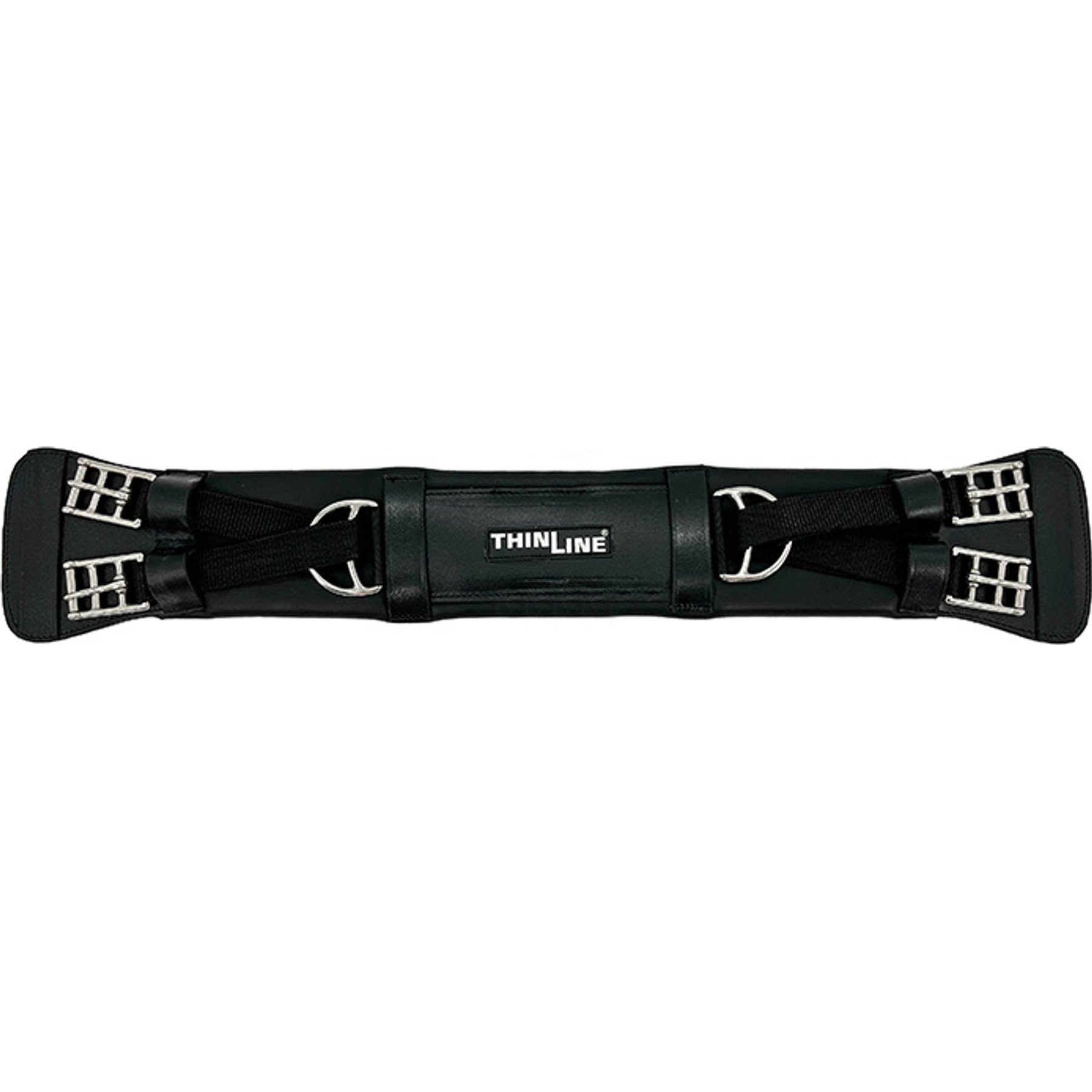 ThinLine Dressage & Monoflap Short Girth, Black, 26-in