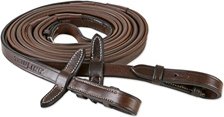 ThinLine Wrapped English Buckle End Horse Reins, Dark Brown, 54-in