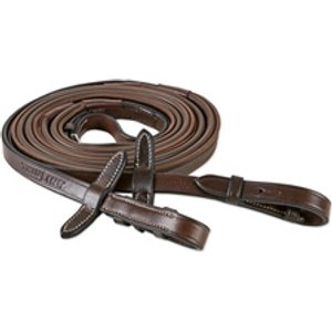 ThinLine Wrapped English Buckle End Horse Reins, Dark Brown, 60-in