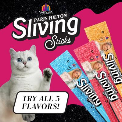 Show full view: Pamper Like Paris Sliving Sticks Chicken & Pumpkin Cat Lickable Treats, 0.5-oz sachet, 5 count slide 7 of 8