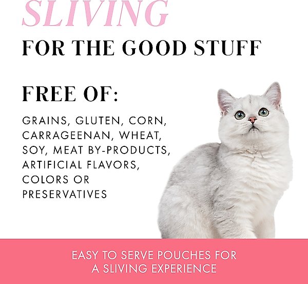 Show full view: Pamper Like Paris Beef & Chicken Dinner in Gravy Grain-Free Shredded Wet Cat Food, 2.47-oz pouch, case of 12 slide 7 of 10