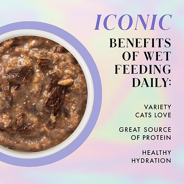 Show full view: Pamper Like Paris Beef & Chicken Dinner in Gravy Grain-Free Shredded Wet Cat Food, 2.47-oz pouch, case of 12 slide 6 of 10