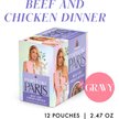 Show in main carousel: Pamper Like Paris Beef & Chicken Dinner in Gravy Grain-Free Shredded Wet Cat Food, 2.47-oz pouch, case of 12 slide 3 of 10