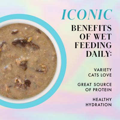 Show full view: Pamper Like Paris Chicken & Turkey Dinner in Gravy Grain-Free Shredded Wet Cat Food, 2.47-oz pouch, case of 12 slide 6 of 10
