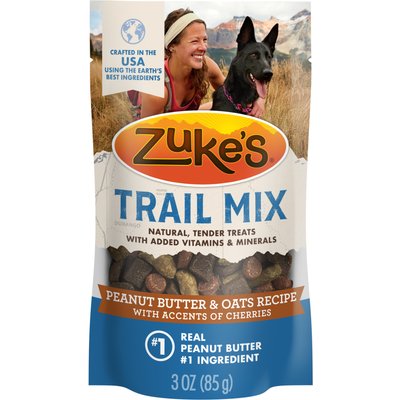 Zuke's Zuke's Trail Mix Natural Peanut Butter & Oats Recipe Soft & Chewy Dog Treats, 3-oz pouch