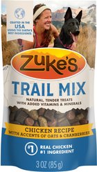 Zuke's Trail Mix Natural Chicken Recipe Soft & Chewy Dog Treats, 3-oz pouch