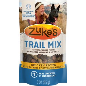 Zuke's Trail Mix Natural Chicken Recipe Soft & Chewy Dog Treats, 3-oz pouch