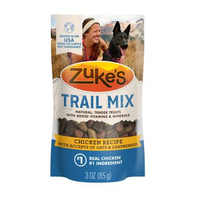 Show full view: Zuke's Trail Mix Natural Chicken Recipe Soft & Chewy Dog Treats, 3-oz pouch slide 1 of 12