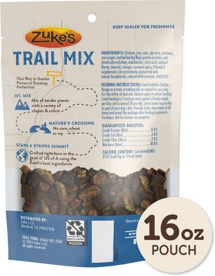 Show full view: Zuke's Trail Mix Natural Chicken Recipe Soft & Chewy Dog Treats, 16-oz pouch slide 3 of 12