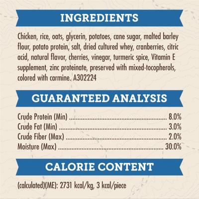 Show full view: Zuke's Trail Mix Natural Chicken Recipe Soft & Chewy Dog Treats, 6-oz pouch slide 7 of 12