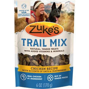Zuke's Trail Mix Natural Chicken Recipe Soft & Chewy Dog Treats, 6-oz pouch