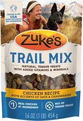 Zuke's Trail Mix Natural Chicken Recipe Soft & Chewy Dog Treats, 16-oz pouch