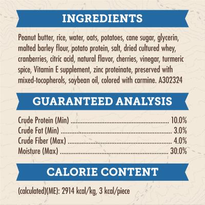 Show full view: Zuke's Trail Mix Natural Peanut Butter & Oats Recipe Soft & Chewy Dog Treats, 6-oz pouch slide 7 of 12