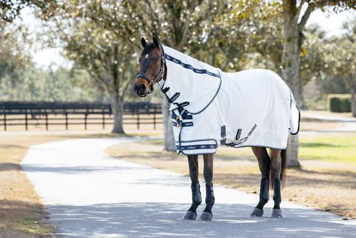Show full view: LeMieux Arika Field Rug Horse Fly Sheet, White, 72-in slide 3 of 9