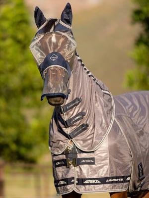 Show full view: LeMieux Armourshield Pro Full Horse Fly Mask, Navy, Medium slide 8 of 9