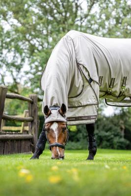 Show full view: LeMieux Kudos Sweet Itch Blanket Horse Fly Sheet, Stone, 72-in slide 5 of 8
