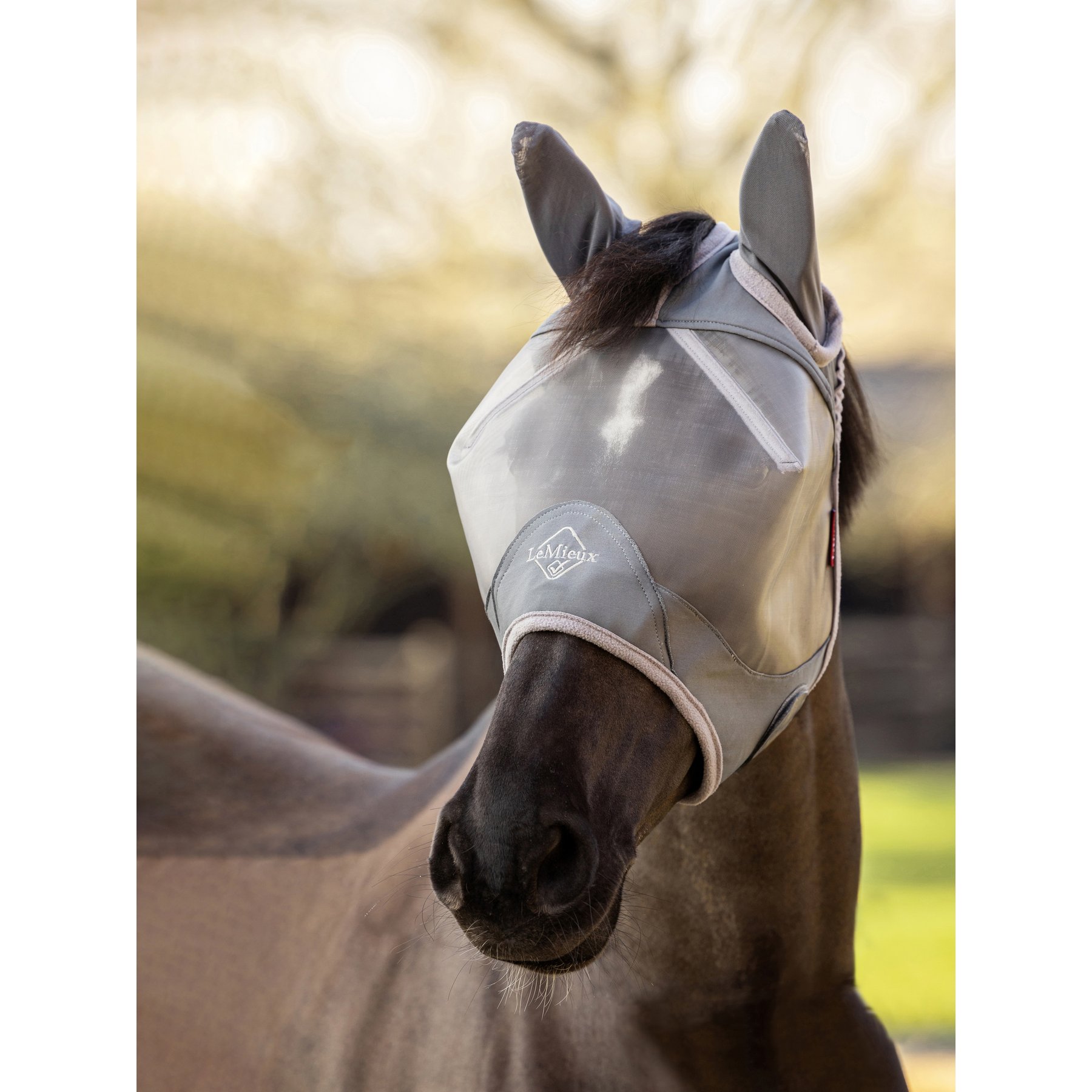 LeMieux Armourshield Pro Half Horse Fly Mask, Grey, Medium