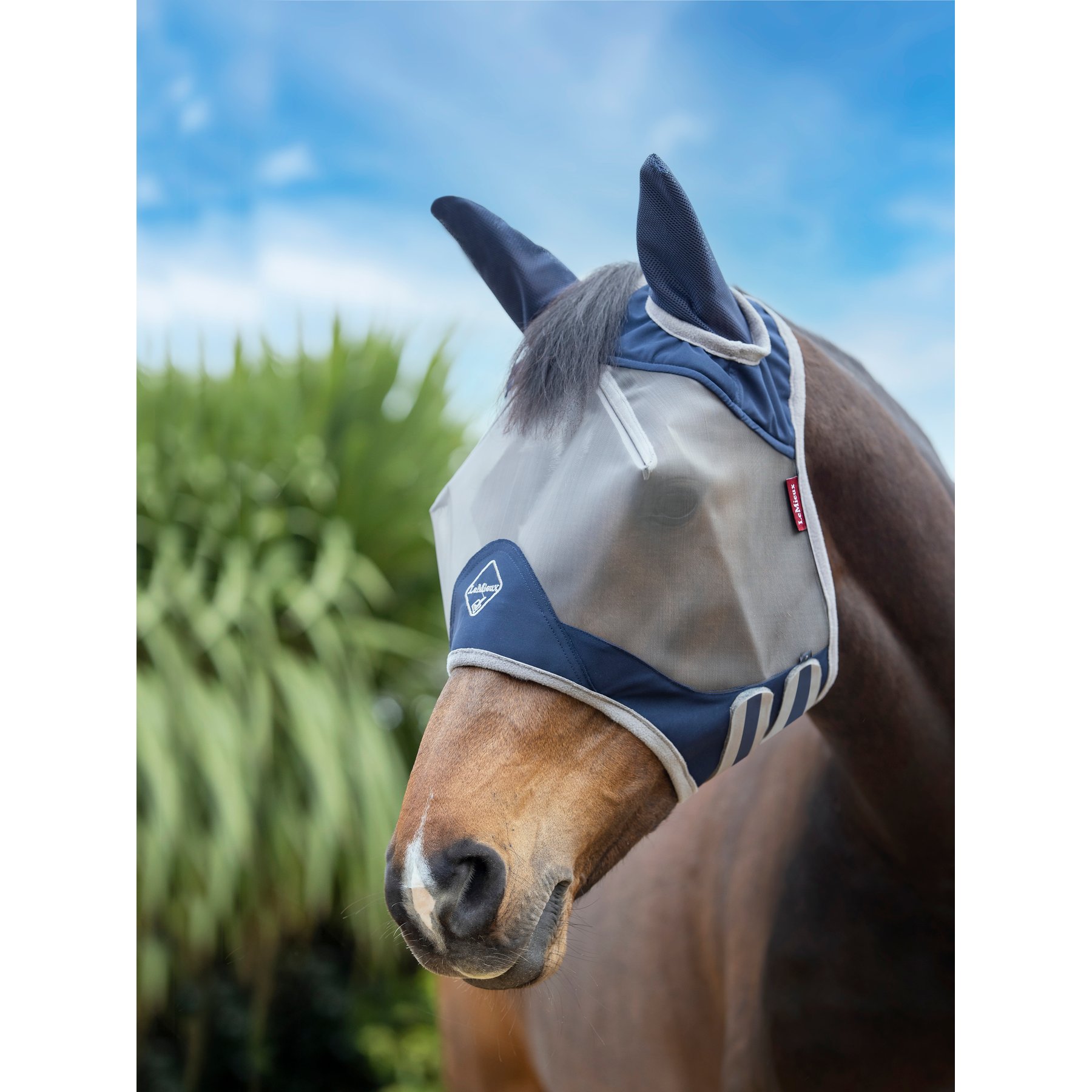 LeMieux Armourshield Pro Half Horse Fly Mask, Navy, Small