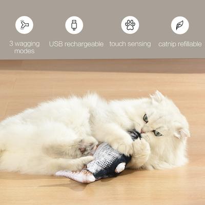 Show full view: EYS Jump Flop Crucian Fish Rechargeable Motion-Sensor Cat Toy slide 2 of 9