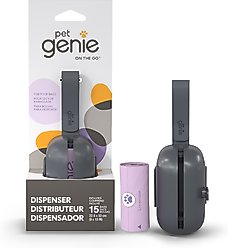 Pet Genie On the Go Leash Attachment Dog Poop Bag Dispenser