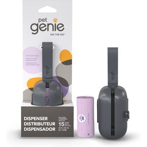 Pet Genie On the Go Leash Attachment Dog Poop Bag Dispenser