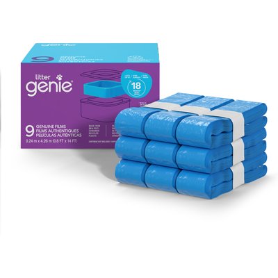 Litter Genie Litter Genie Genuine Film Cat Litter Refill Bags, 9 count