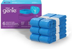 Litter Genie Genuine Film Cat Litter Refill Bags, 6 count