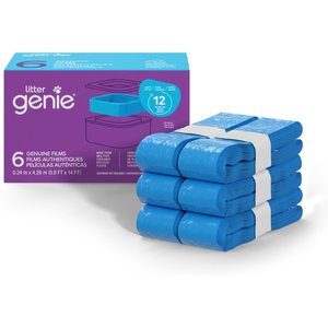 Litter Genie Genuine Film Cat Litter Refill Bags, 6 count