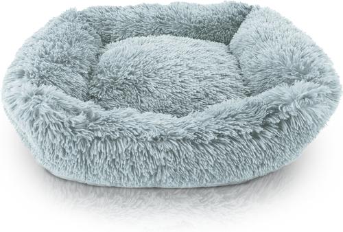 Show full view: Details Super Lux Calming Dog Bed, Blue, Small slide 3 of 9