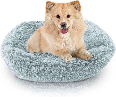 Show full view: Details Super Lux Calming Dog Bed, Blue, Small slide 2 of 9