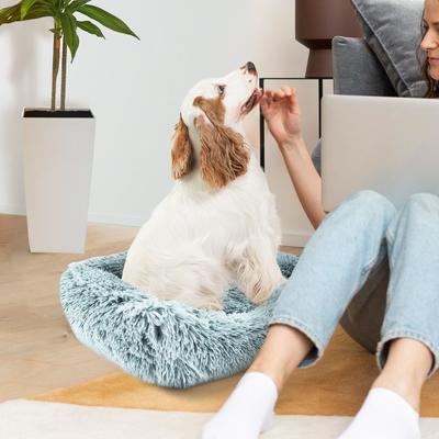 Show full view: Details Super Lux Calming Dog Bed, Blue, Small slide 5 of 9